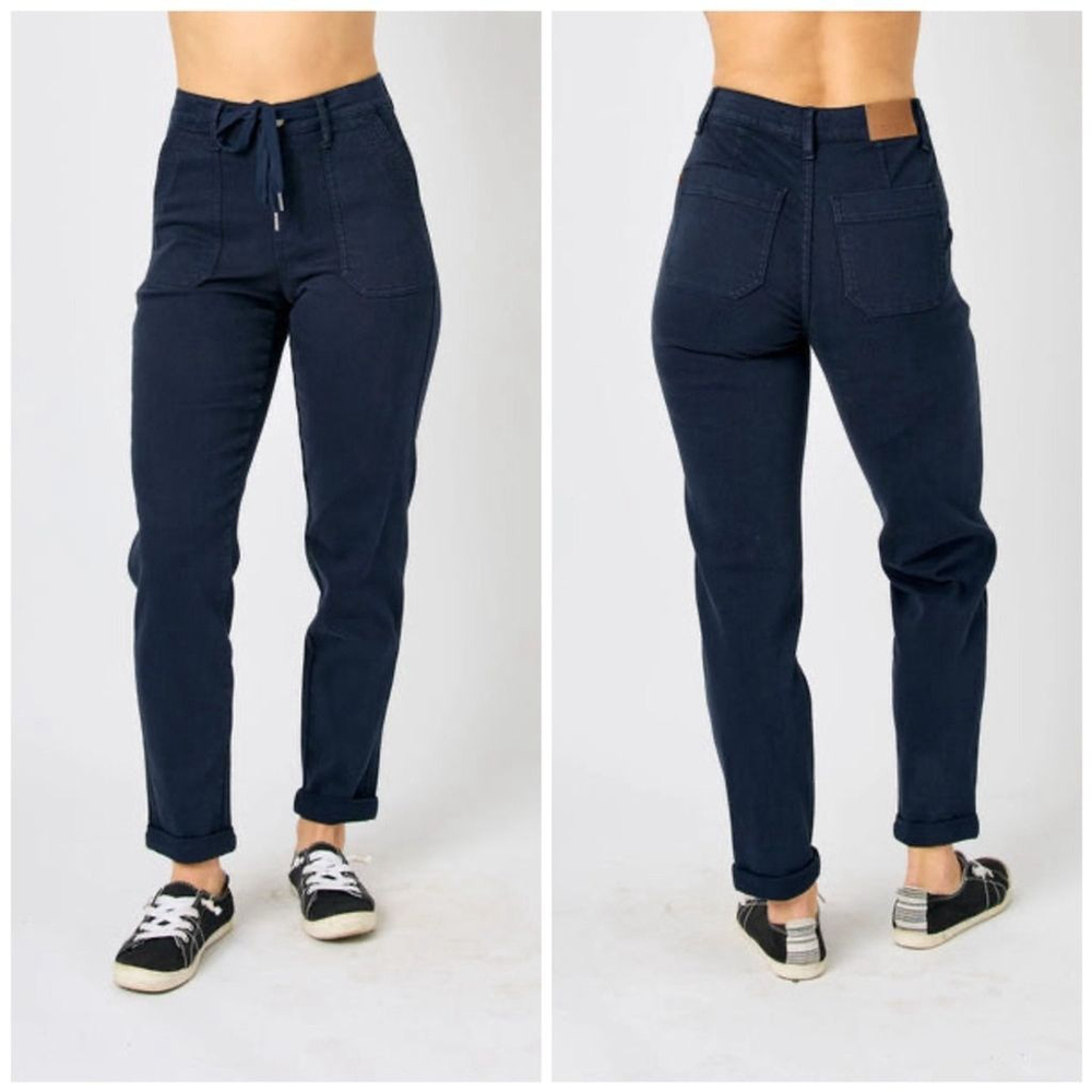 Judy Blue 88813 Resa Navy Garment Dyed Hi-Rise Judy Blue Jeans Joggers 9/29